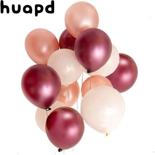 Rose gold latex balloon happy birthday balloons for kids birthday adult wedding party DIY decoration supplies