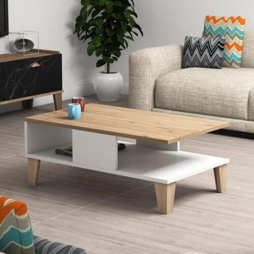 Modern Bimossa O2040 Sumer Medium Coffee table 90cm White/Walnut coffe table table basse