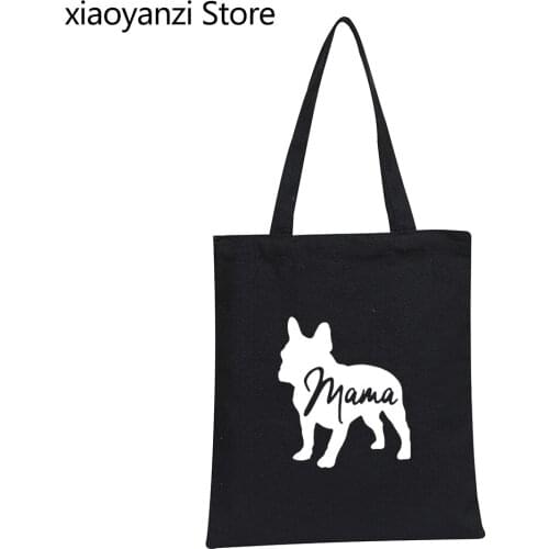 French Bulldog Dog Lover Gifts For Dog Owners Dog Canvas Shoulder Bag Dog Mom Handbag Pet Lover Animal Lover Mama Shopper Bags