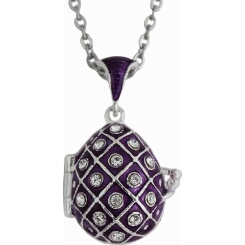 YAFFIL Pendant Necklace Handmade Womens Jewelry Vintage Egg Pendant Brass Crystal Necklace Gifts For Women Girls Angel Inside