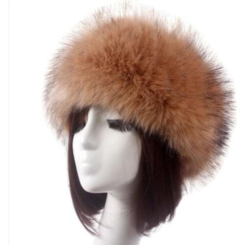 Women 2019 Winter Fashion Thick Warm Fluffy Faux Fox Fur Hat Soft Fluffy Artificial Fur Cap Russion Style Hat Cap