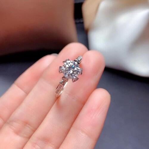 2020 new crackling moissanite ring for women jewelry engagement ring for wedding 925 silver heart style birthday gift