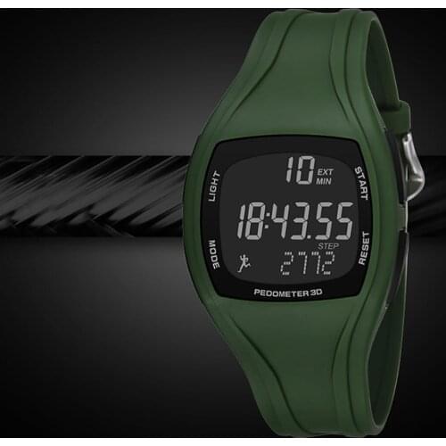 3D Pedometer Alarm Chronograph Multifunction Men Digital Wrist Watch Waterproof часы мужские наручные