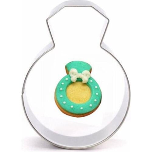 Diamond Ring Wedding Cookie Tools Cake Stencil Kitchen Cupcake Decoration Template Mold Cookie Coffee Stencil Mold Baking