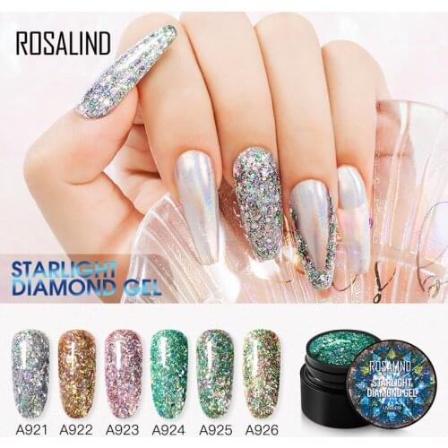 5ml Starlight Diamond Flash Nail Polish Gel Bright For Nail Art Design LED/UV Lamp Shiny Colorful Sequins UV Glue TSLM1
