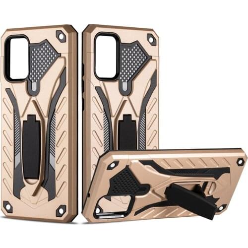 Armor Shockproof Case for Samsung A02S Soft Silicone Bumper Protective Case with Kickstand