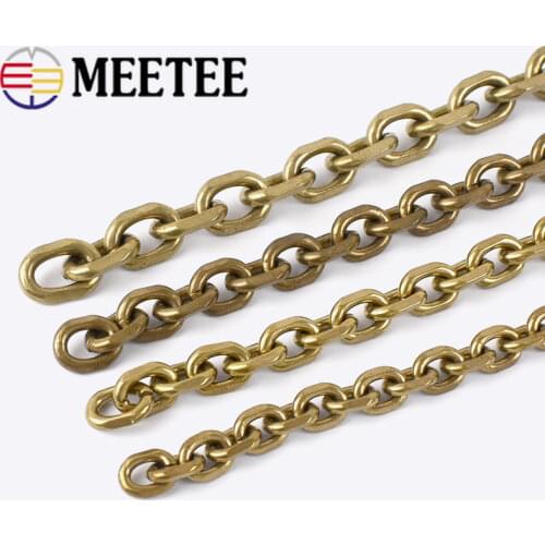 50/100CM Fashion Solid Brass Wallet Chain Men Belt Pants Keychain Trousers Jeans Metal Bag Chains DIY Leather Crafts Accessories