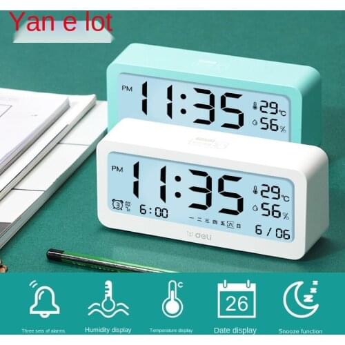 Electronic Alarm Clock for Students Bedroom Bedside Simple Smart Clock Multifunctional Luminous Mute