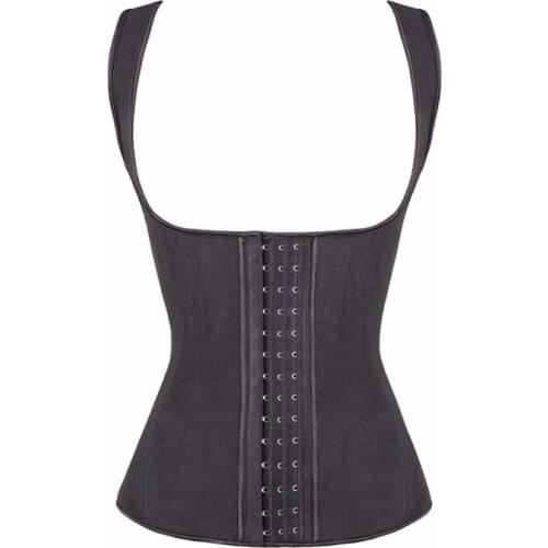 Fajas Latex Girdle Vest Body Corset Plus Size Waist Trainer Cincher Push Up Vest Belly Shaper Body Shaper Slimming Shapewear Top