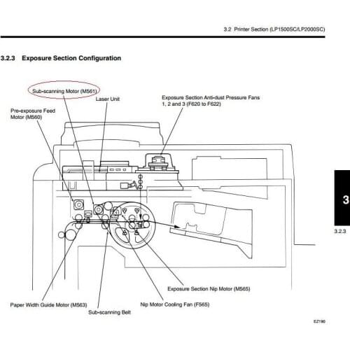 Fuji 355 minilab Sub-scanning motor (M561) used