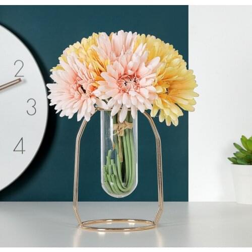 Artificial 6 heads Gerbera silk flowers Bouquet home decoration wedding hand holding flower wreath garden decor fake flower wall