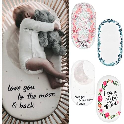 Baby Moses Basket Bed Baby Crib Care Pad Covers Fitted Sheet Bassinet Sheet Infant Bedding Nappy Burp Mattress Changing Mat