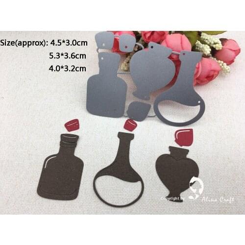 AlinaCraft METAL CUTTING DIES 6pc wish magic drift bottle knife art cutter perfume bottle Scrapbook PAPER CRAFT album card punch