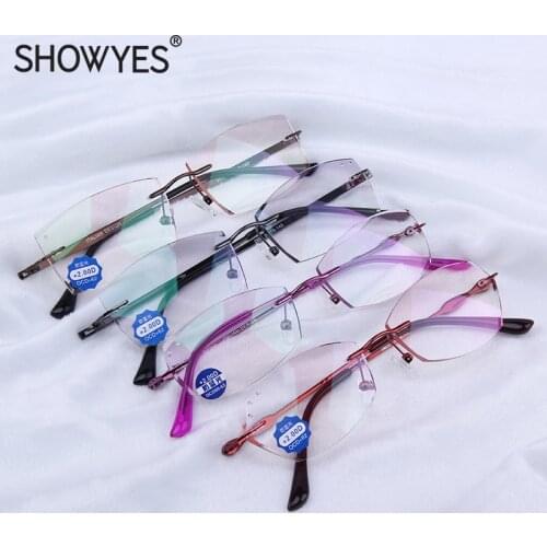 Fashion Anti Blue Light Reading Glasses Rimless Women Men Frameless Reader Eyeglasses Blue Ray Blocking Computer Eyewear