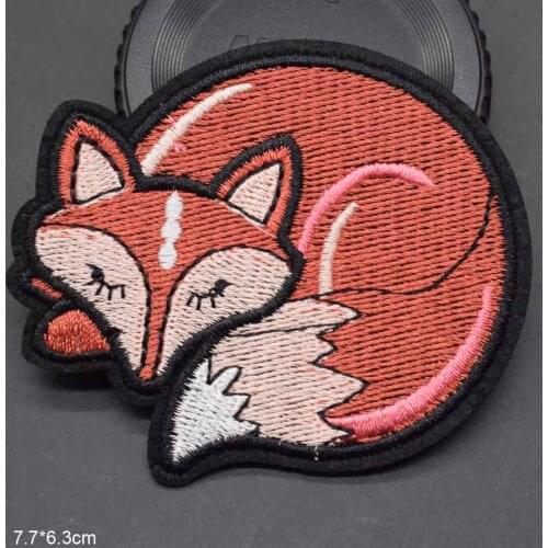 Animal Fox Iron On Patch Embroidered Embroidery Clothes Patch For Woman Girl Skirt Purse Jeans Clothing Clothes Stickers Garment