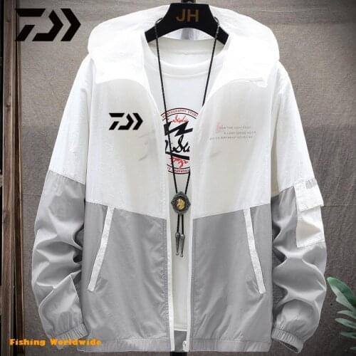 New DAIWA Fishing Shirts Spring Summer Extra Thin Camping Fishing Clothes Men Women Outdoor Camouflage Hooded Fishing Jackets