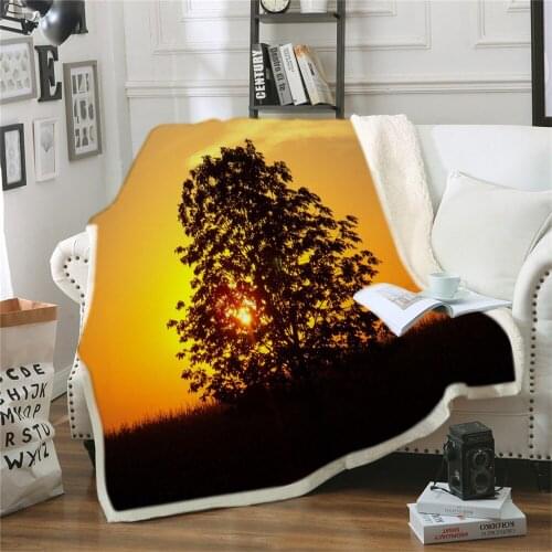 Throw Blanket Forest Trees Misty Traditional Oriental Ink Painting Plush Bed Blanket For Kids Boys Girls Teens Adult