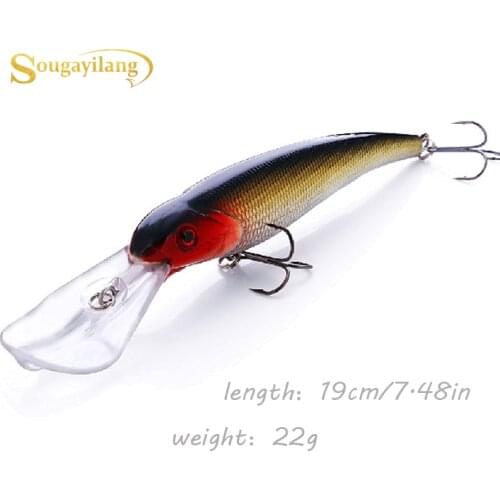Sougayilang 1pcs 22g 19cm Fishing Lures Minnow Wobbler Floating Bass Trolling Artificial Hard Bait Crankbait Carp Pesca Fishing