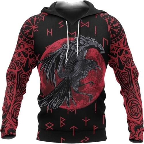 Viking Pattern Hoodie 3D All Over Printed For Men/Women Spring/Autumn Casual Pullover Zip Hoodies Streetwear Dropshipping