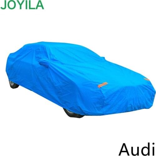 Joyila waterproof black car covers outdoor sun protection dust snow proof cover for for audi a3 a4 a5 a6 a7 a8 q3 q5 q7