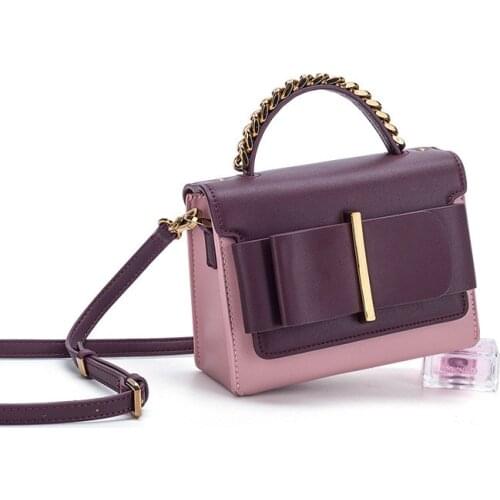 FIRMRANCH Womens Handbag 2021 Summer New Hit Color Bow Design Brand One-Shoulder Messenger Small Square Bag