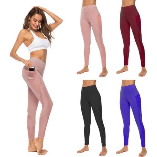 Women Yoga Leggings With Pockets Sport Pants Jogging Workout Running Leggings Stretch High Elastic Gym Tights Women Legging S-XL