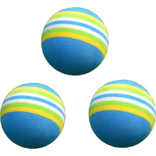Exercise Elastic Golf Indoor Practice Ball 10PCS Rainbow Soft Ball Training Practice Foam Golf Sponge Rubber Balls Capsules Aids