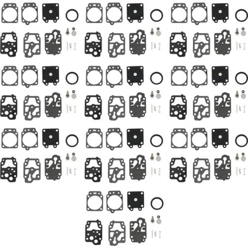 10Pcs Carburetor Repair Rebuild Gasket Needle Kit For Walbro K20-WYJ Echo Husqvarna Toro Ryobi Honda Homelite Trimmer