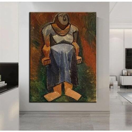 100% Hand Painted Oil Painting Picasso Women Hand Made Abstract Wall Pictures Canvas Painting Wall Art Home Decoration Unframed