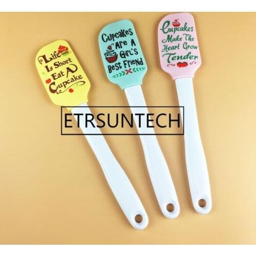 100pcs Kitchen Silicone Cream Butter Cake Spatula Mixing Batter Scraper Brush Butter Mixer Baking Tool Kitchenware