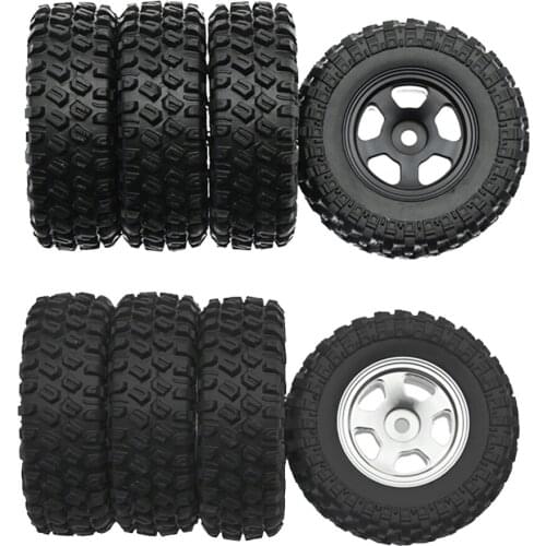 4pcs RC Car Wheel Tires RC Trucks Car Spare Parts Replacement Accessories Tires for Axial SCX24 2401 1/24 RC Car Parts