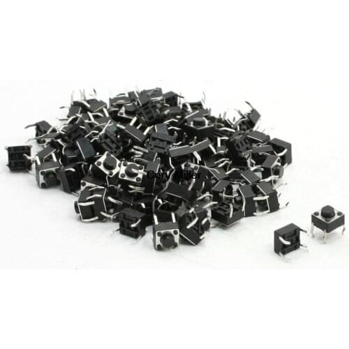 6mmx6mmx5mm Round Button 4P DIP PCB Momentary Tact Tactile Switch