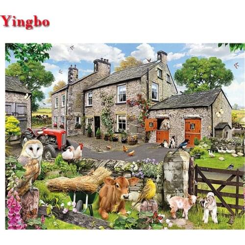 DIY Diamond Painting farm animal cowsheep Diamond Mosaic Full Display Cross Stitch Embroidery Rhinestones Pictures Home Decor