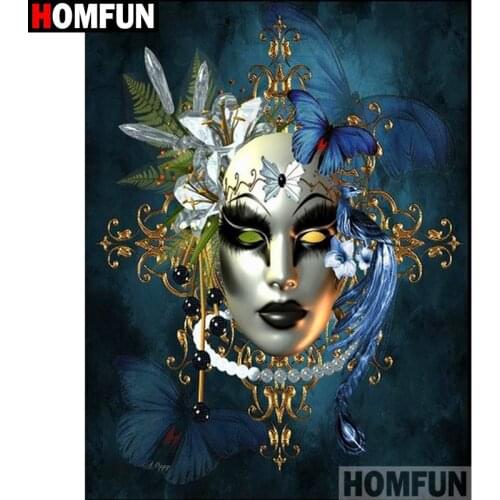 HOMFUN Diamond Painting Full Square/Round Drill 5D DIY "Mask beauty" Daimond Embroidery Rhinestone Cross Stitch Decor A18839