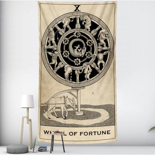 Black and white Tarot witchcraft tapestry home decoration tapestry Bohemian decoration Hippie Mandala wall decoration bed sheet