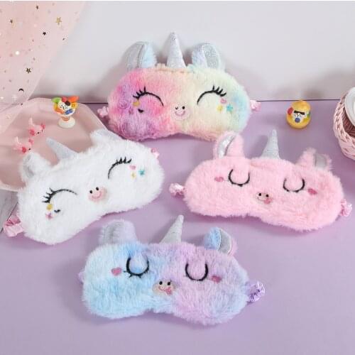 3D Colorful Ice Cream Unicorn Eye Mask Cartoon Variety Sleeping Mask Eyeshade Relax Eye Mask For Travel Home Party Gifts