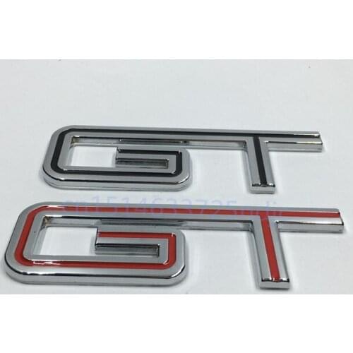 For 2005 2006 2007 2008 2009 2010 Ford Mustang GT Fender Nameplate Badge Emblem Sticker Black / Red