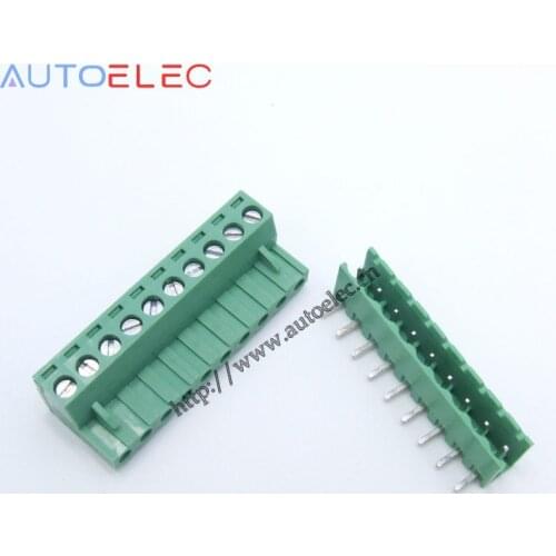 10Pin Pitch5.08mm PCB Electrical Screw Terminal Block Connector male and female right angel pin