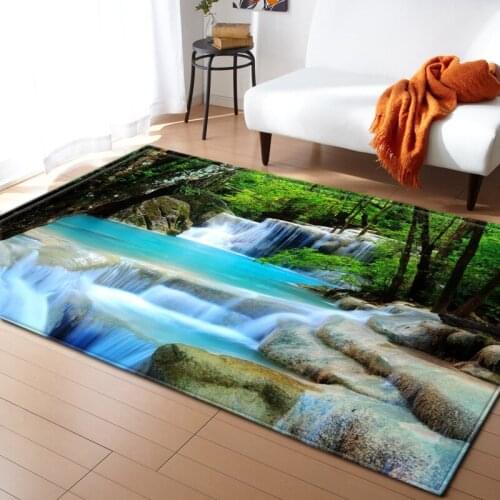Europe Large size Carpet Soft Flannel Home Parlor Area Rugs Kids Room Play Mat Green Landscape Carpets for Living Room Decor Rug