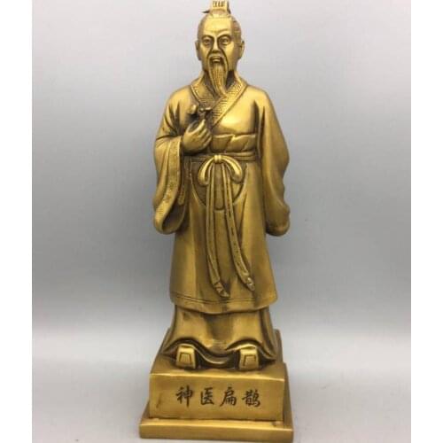 China brass god doctor Bian Que crafts statue