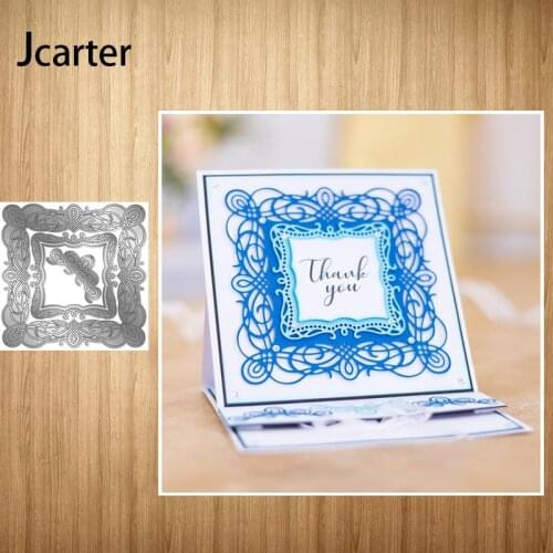 Square Curve Hollow Background Metal Cutting Dies Shape ScrapbookCraft Die Cut Stencil Card Make Mould Sheet Decoration Design
