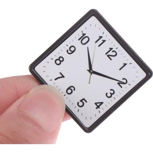 1:12 Scale Resin Dollhouse Miniature Wall Clock Play Doll House Miniaturas Home Decor Accessories Toy Pretend Furniture Toy
