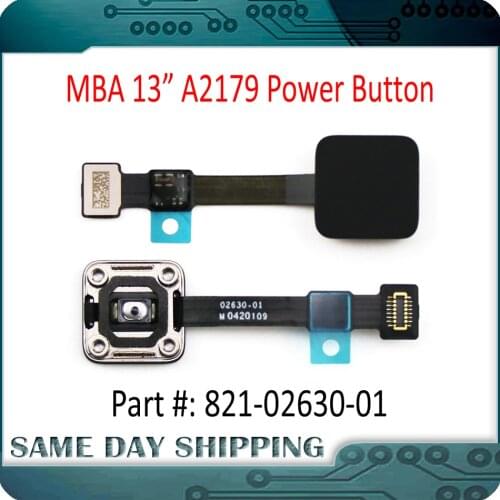 Laptop A2179 Touch ID Power ON/OFF Button 821-02630-01 661-15412 for Macbook Air 13" A2179 Power Button EMC 3302 2020 Year