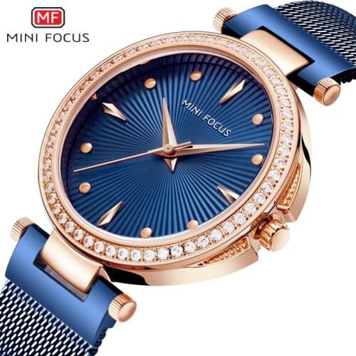 New style zircon inlaid ladies watch waterproof Milan womens watch with quartz