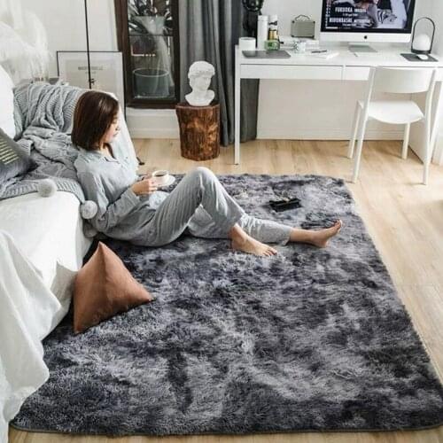 Soild Carpets for Living Room Rug Bedroom Decor Carpet Floor Area Rugs Home Fluffy Thicken Mat Long Soft Velvet Mats