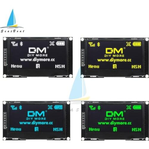 2.42 Inch 12864 128X64 OLED Display Module White/Blue/Green/Yellow LCD Screen Board SSD1309 IIC SPI Serial Port for Arduino C51