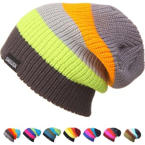 Autumn Winter Ski Hat Snowboard Winter Ski Skating SKULLIES CAPS Hats Beanies Head Warm For Men Woman