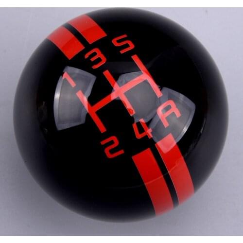 5 Speed Black Manual Gear Shift Knob Round Ball Car Cover Fit for Ford Mustang Shelby GT 500 Cobra MT