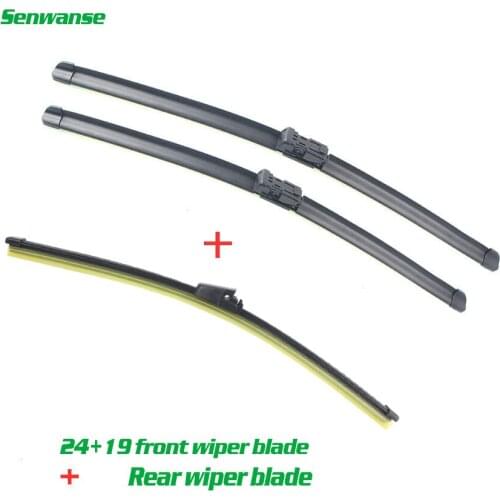Senwanse Front and rear Wiper Blades For Volkswagen Golf 5 2005-2009 Windshield Windscreen wiper 24"+19"+13"