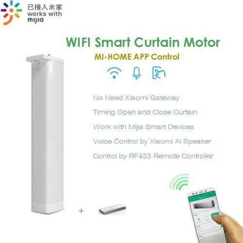 Eruiklink CM82TN Smart wifi Remote Curtain Motor,Mi-Home App/RF433 control+Voice Control via Xiaomi Ai Speaker,work with Mijia